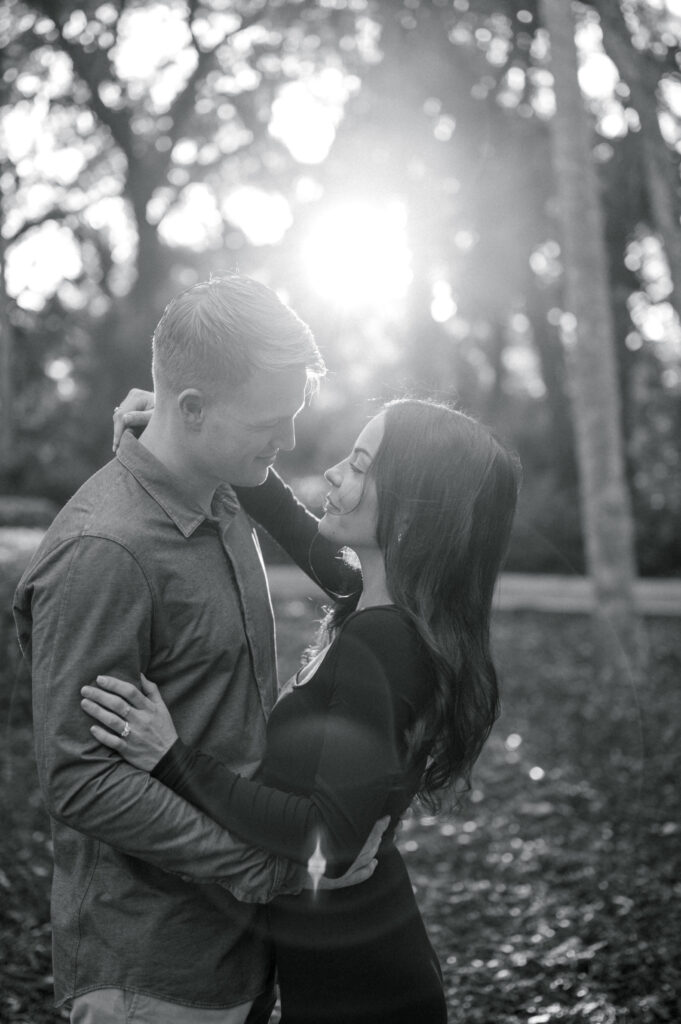 engagement session in front of The Sanctuary