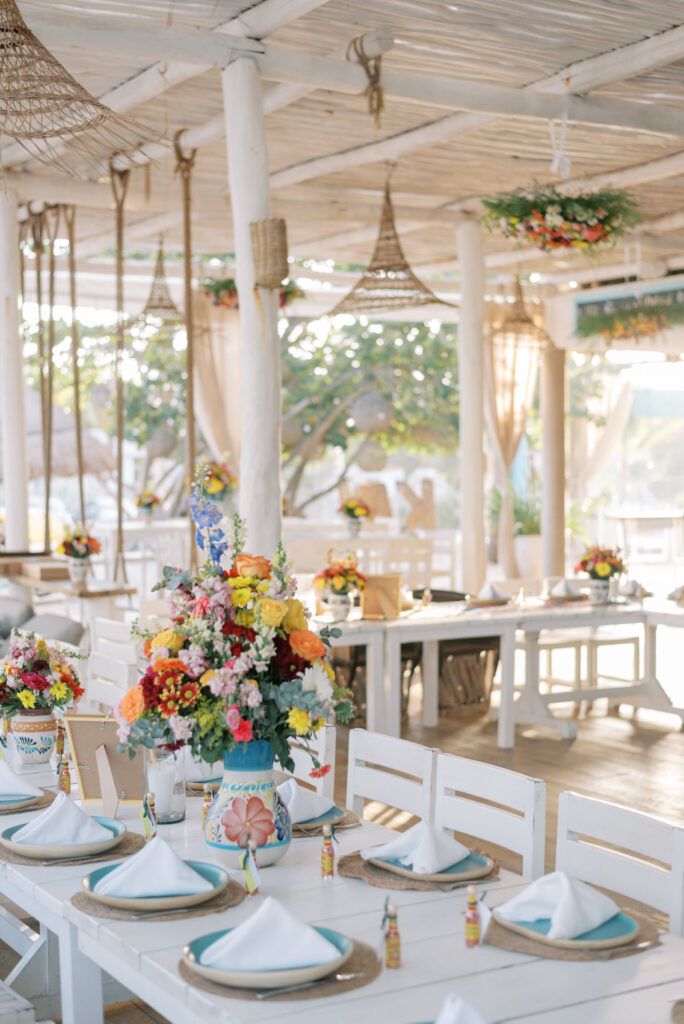 Covered outdoor pavilion for a destination wedding in Mexico