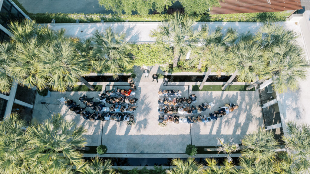Drone shots for weddings